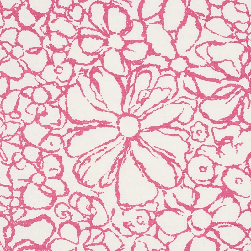SIDONIE fabric MAGENTA color by Schumacher