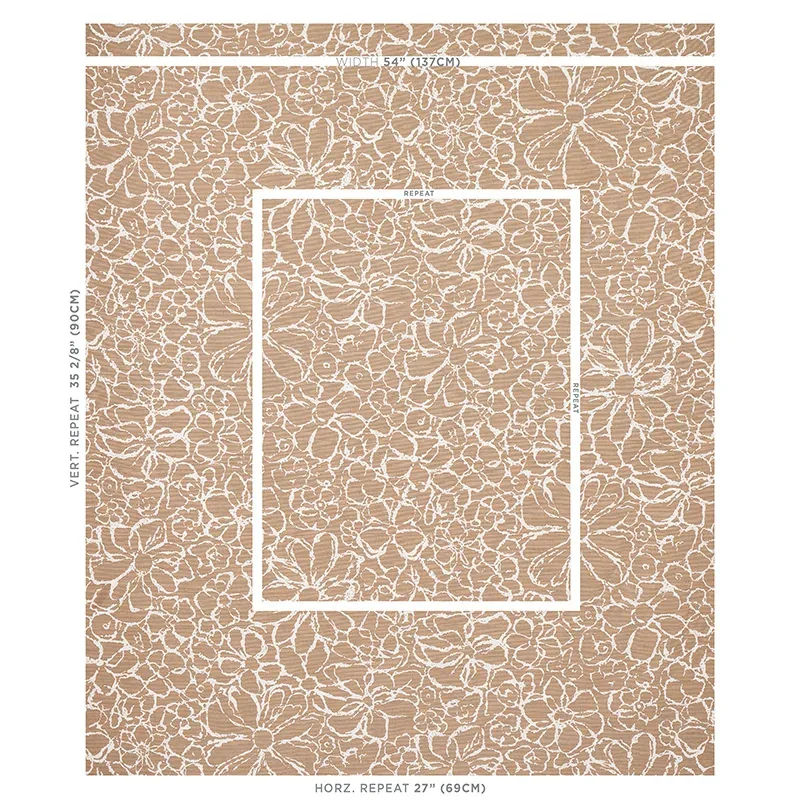 SIDONIE Fabric – NEUTRAL | Schumacher | Wallpaper Twins SIDONIE fabric NEUTRAL color by Schumacher