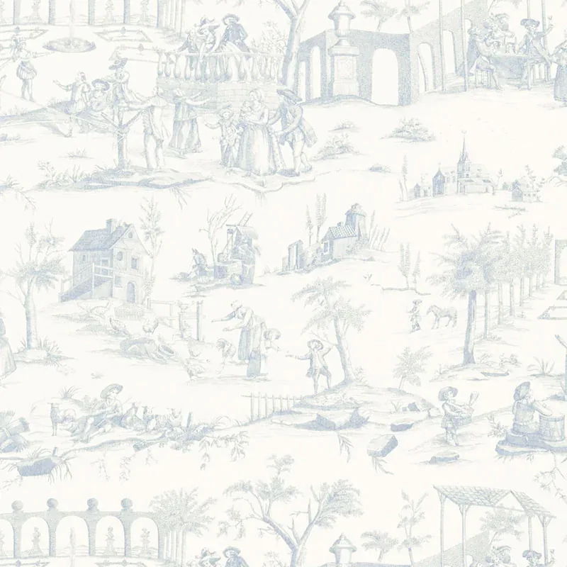 SIENA TOILE fabric DELFT color by Schumacher