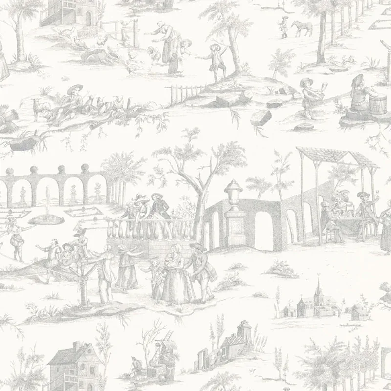 SIENA TOILE fabric PEWTER color by Schumacher