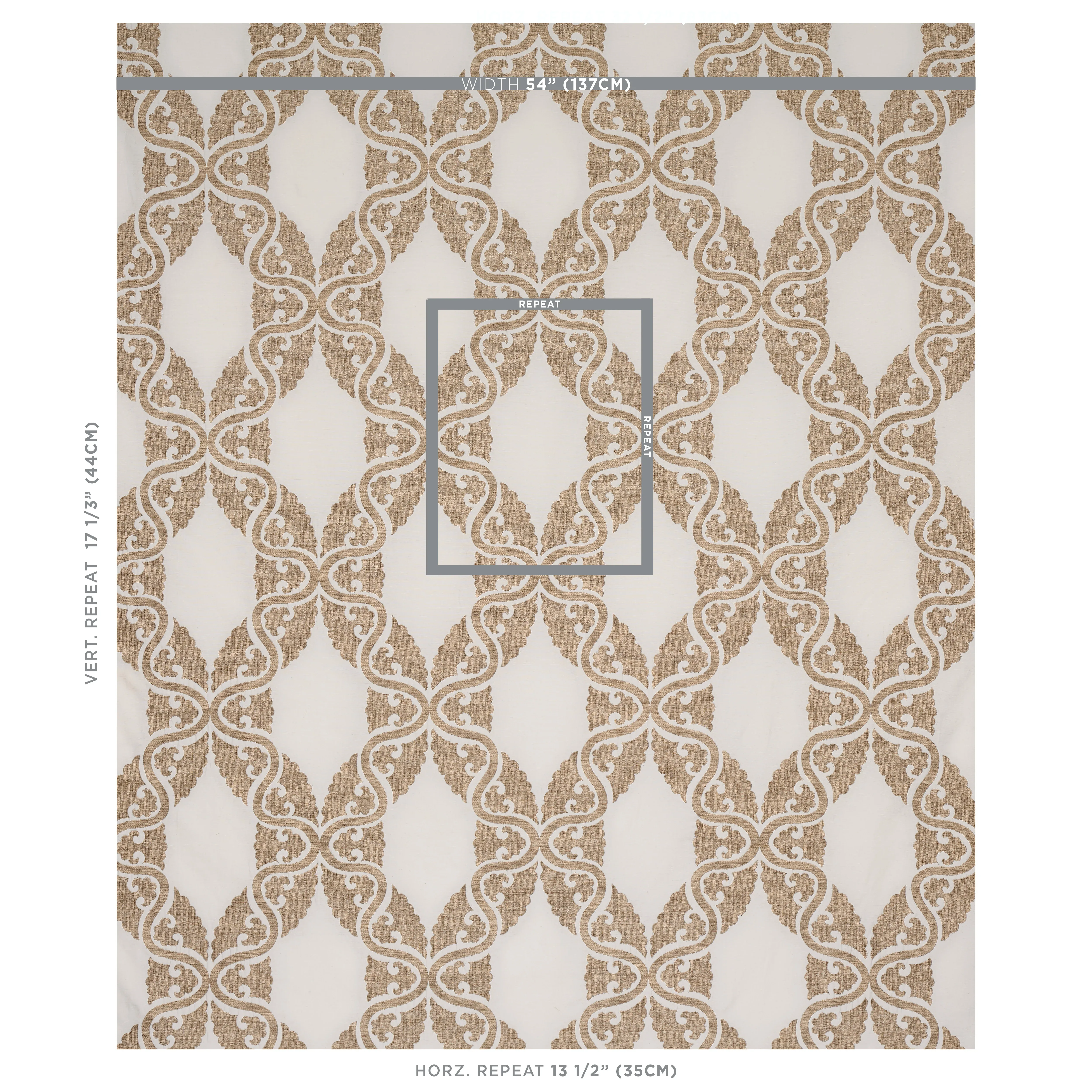 SILJAN Fabric – IVORY | Schumacher | Wallpaper Twins SILJAN fabric IVORY color by Schumacher