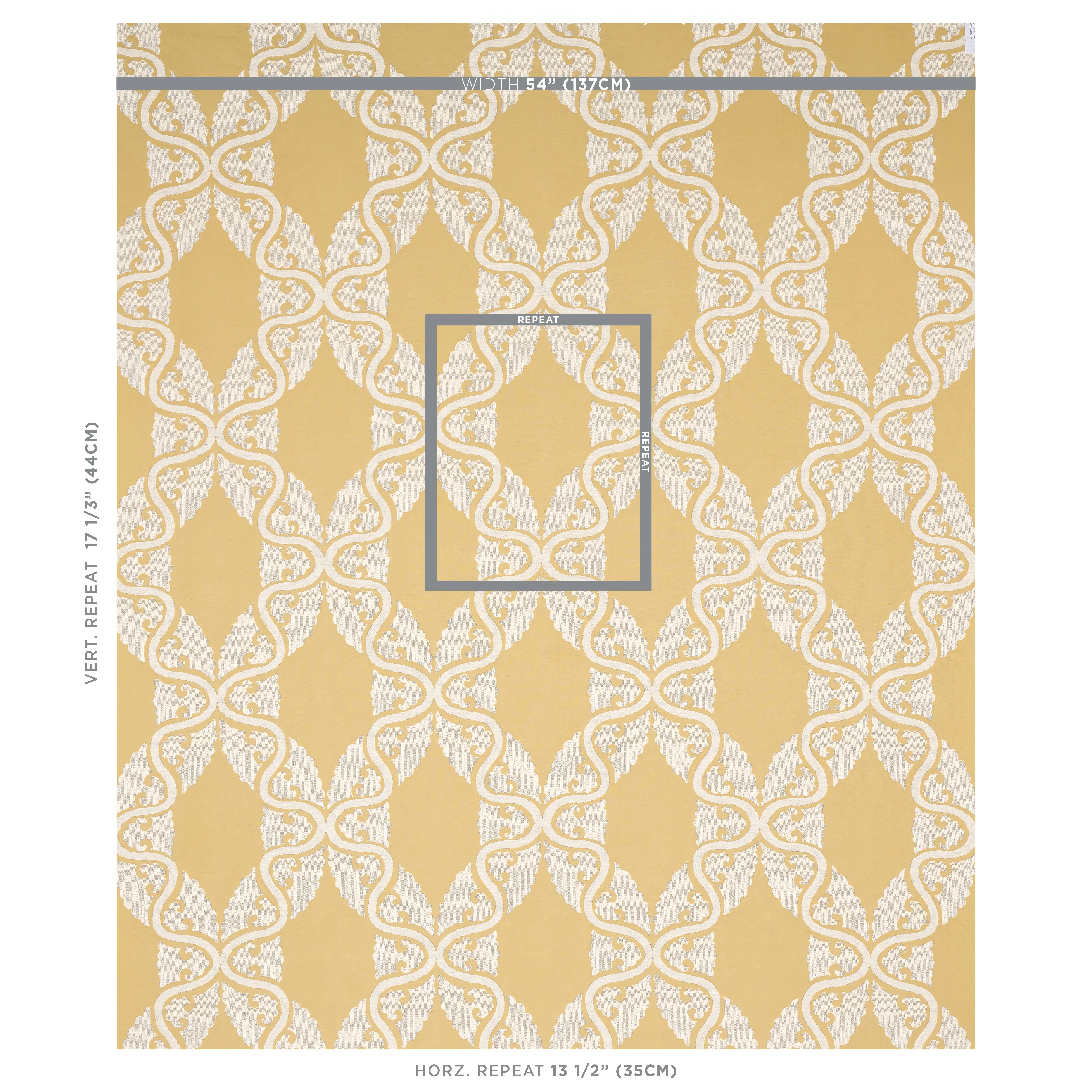 SILJAN Fabric – YELLOW | Schumacher | Wallpaper Twins SILJAN fabric YELLOW color by Schumacher