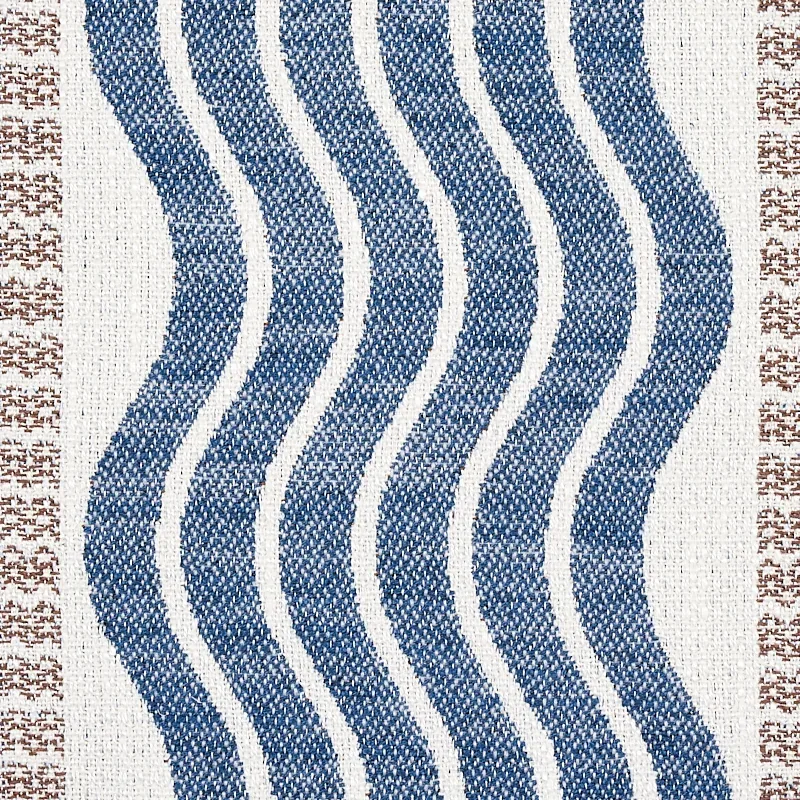 SINA STRIPE fabric BLUE color by Schumacher