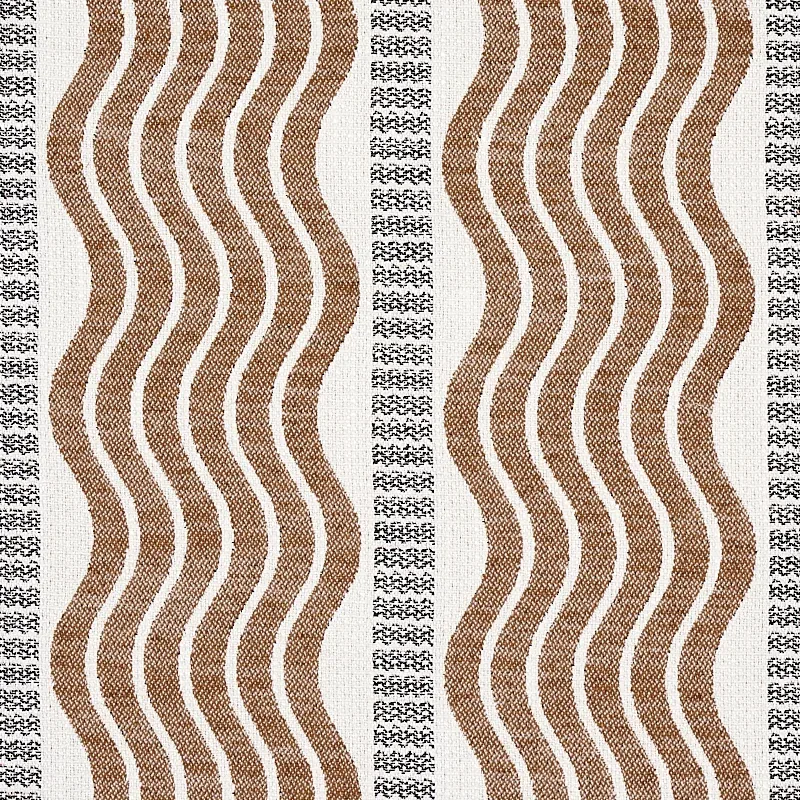 SINA STRIPE Fabric – BROWN | Schumacher | Wallpaper Twins SINA STRIPE fabric BROWN color by Schumacher