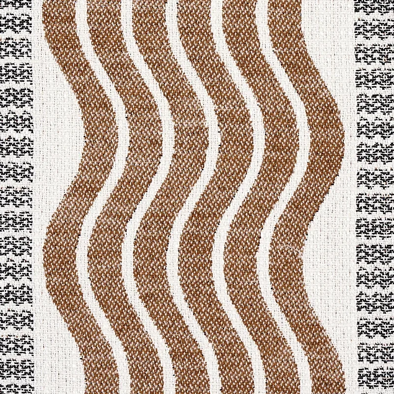 SINA STRIPE Fabric – BROWN | Schumacher | Wallpaper Twins SINA STRIPE fabric BROWN color by Schumacher