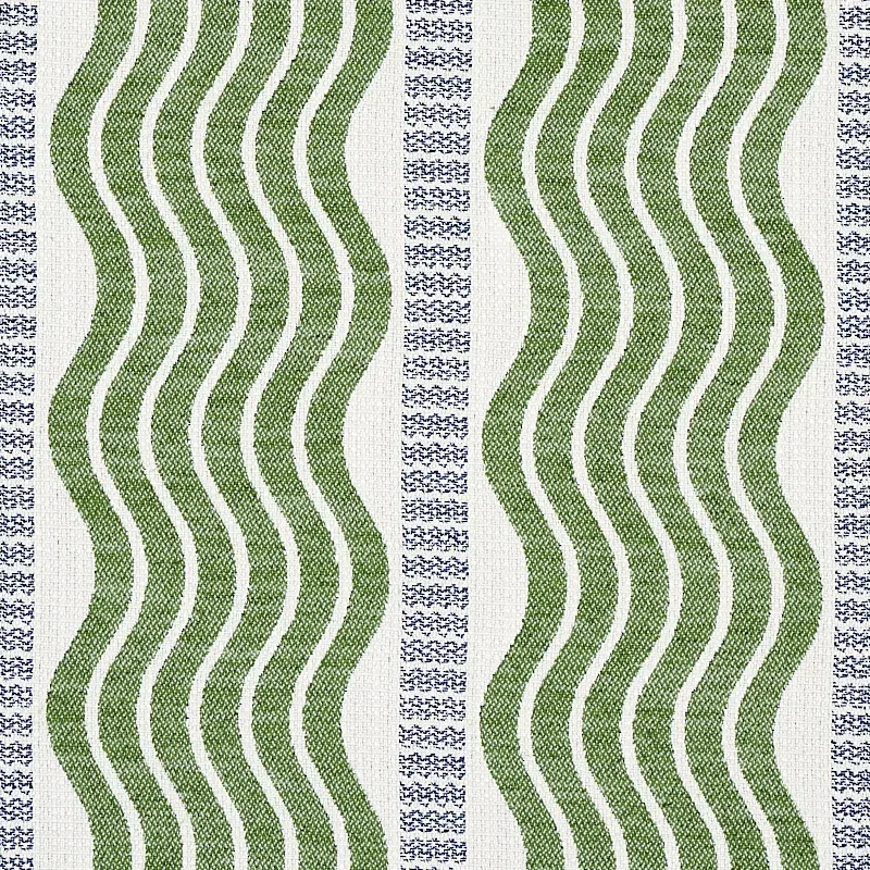 SINA STRIPE Fabric – GREEN | Schumacher | Wallpaper Twins SINA STRIPE fabric GREEN color by Schumacher