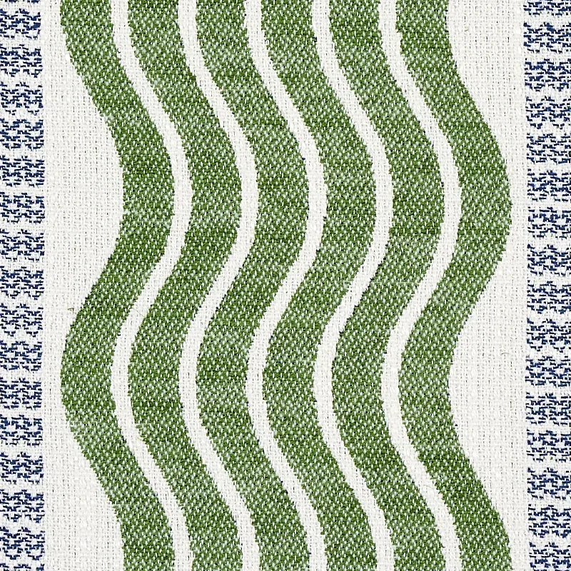 SINA STRIPE Fabric – GREEN | Schumacher | Wallpaper Twins SINA STRIPE fabric GREEN color by Schumacher