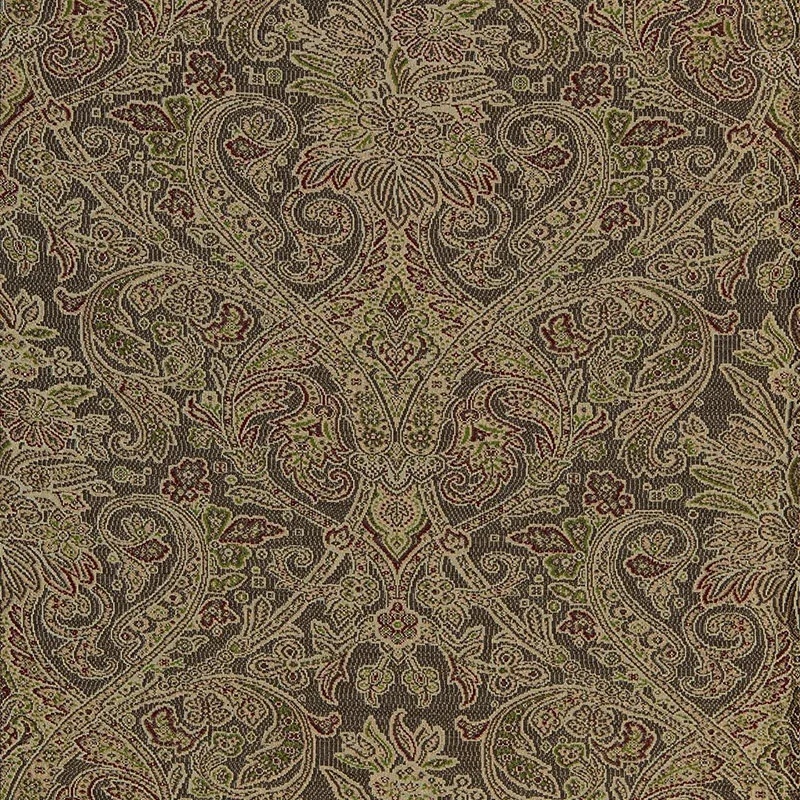 SINCLAIR WOOL PAISLEY fabric ASH color by Schumacher