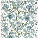 SINHALA LINEN PRINT fabric SKY color by Schumacher
