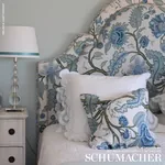 SINHALA LINEN PRINT fabric SKY color by Schumacher
