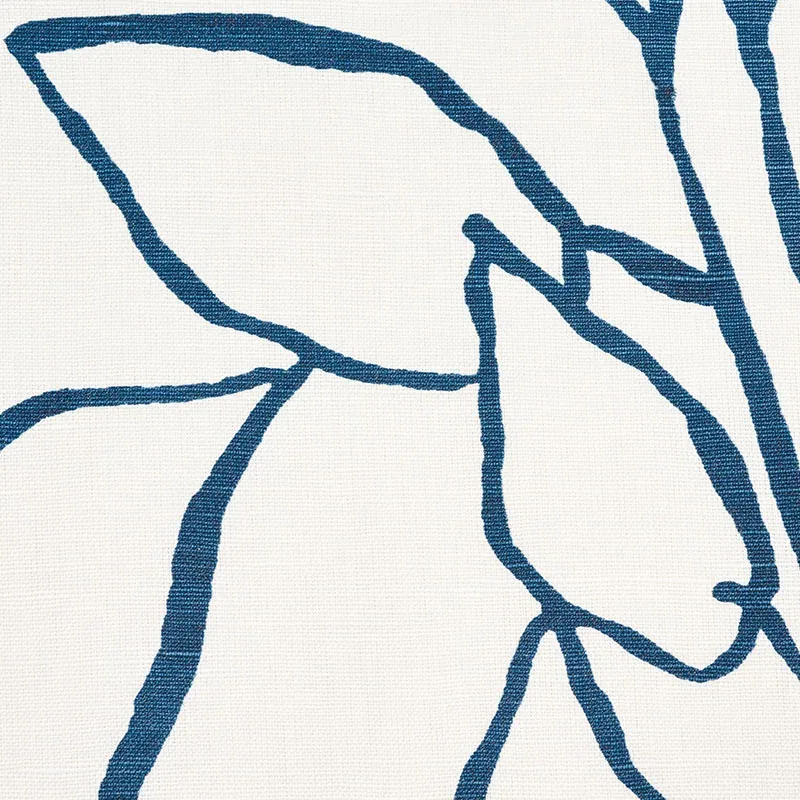SOLANDRA VINE Fabric – BLUE | Schumacher | Wallpaper Twins SOLANDRA VINE fabric BLUE color by Schumacher