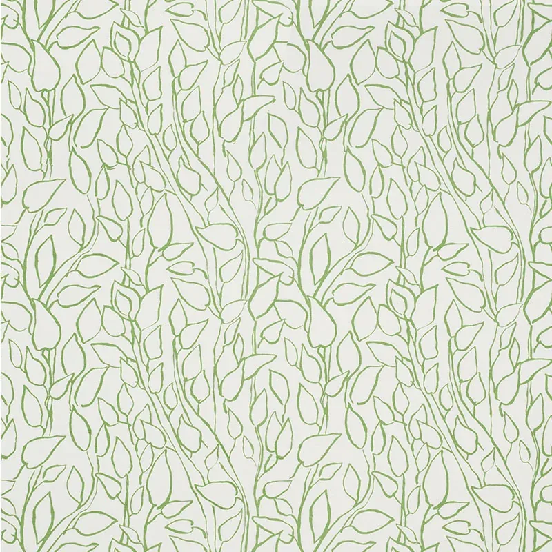 SOLANDRA VINE Fabric – LEAF | Schumacher | Wallpaper Twins SOLANDRA VINE fabric LEAF color by Schumacher