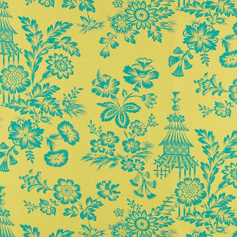 SONG GARDEN fabric CHARTREUSE color by Schumacher