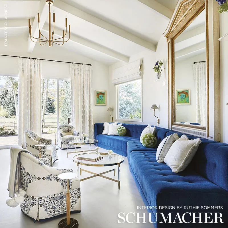 SONORA Fabric – IVORY | Schumacher | Wallpaper Twins SONORA fabric IVORY color by Schumacher