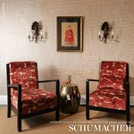 SOZAN VELVET fabric CINNABAR color by Schumacher