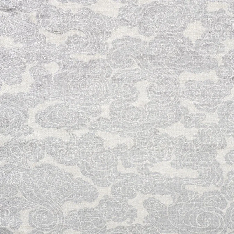 SOZAN VELVET fabric PLATINUM color by Schumacher