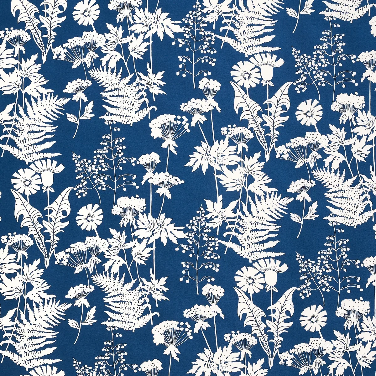 SPRING FLORAL INDOOR/OUTDOOR fabric NAVY color by Schumacher