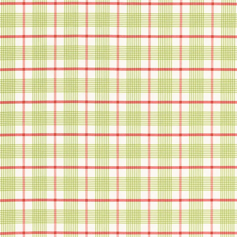 ST. LUCIA PLAID fabric LIME color by Schumacher