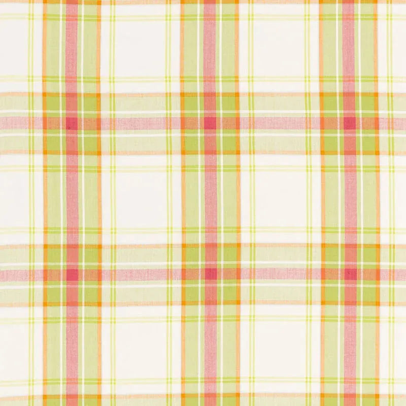 ST. MARTIN PLAID fabric LIME color by Schumacher