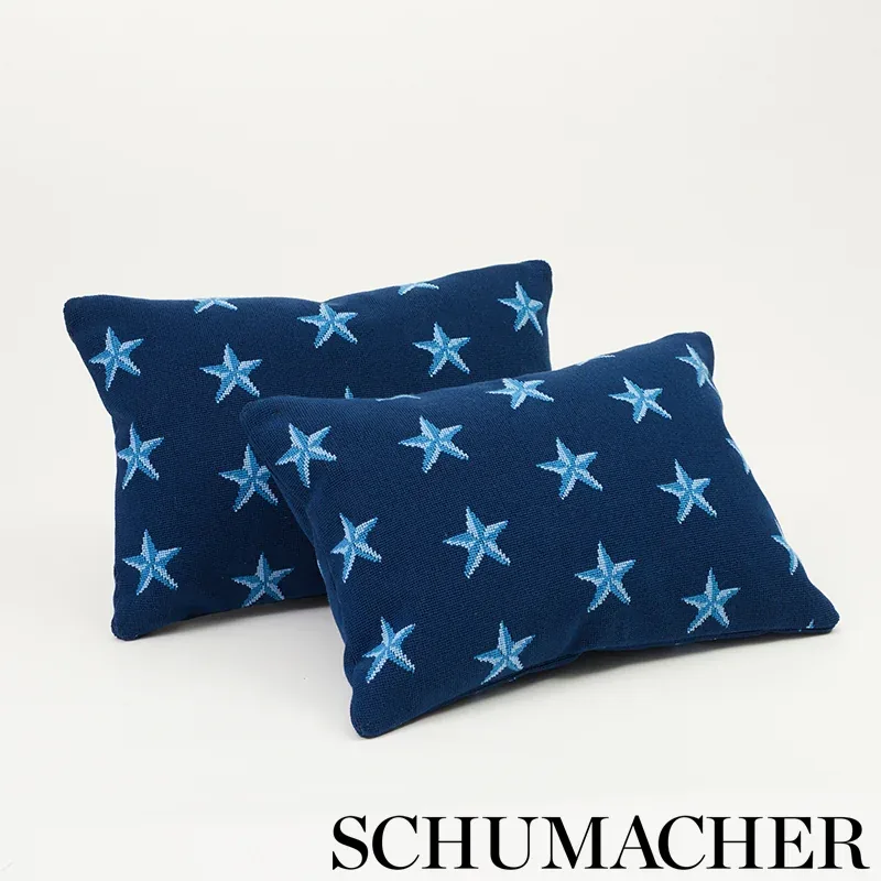 STAR ÉPINGLÉ Fabric – BLUE | Schumacher | Wallpaper Twins STAR ÉPINGLÉ fabric BLUE color by Schumacher