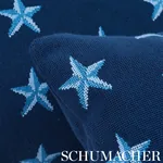STAR ÉPINGLÉ Fabric – BLUE | Schumacher | Wallpaper Twins STAR ÉPINGLÉ fabric BLUE color by Schumacher