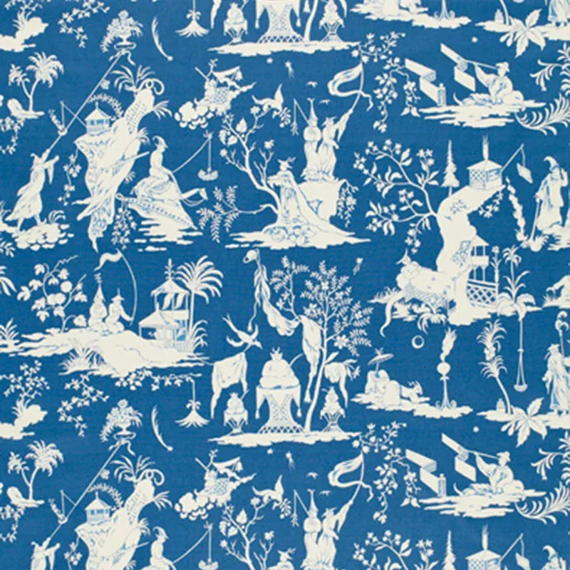 STARRY NIGHT fabric CHINA BLUE color by Schumacher