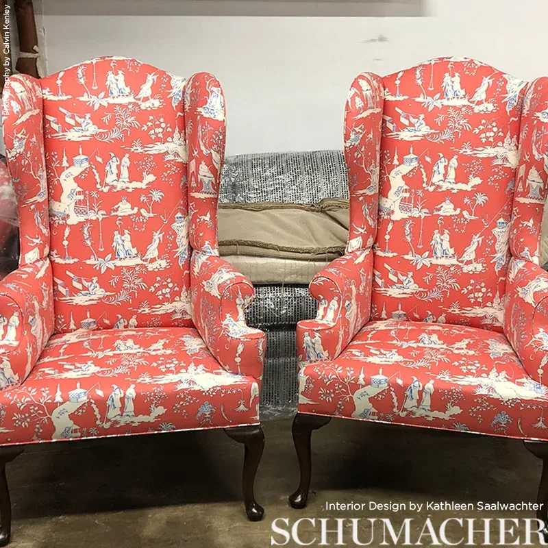 STARRY NIGHT fabric MANDARIN color by Schumacher