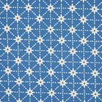 Stars Hand Block Print fabric BLUE color by Schumacher