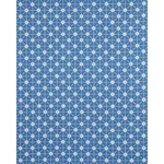 Stars Hand Block Print fabric BLUE color by Schumacher