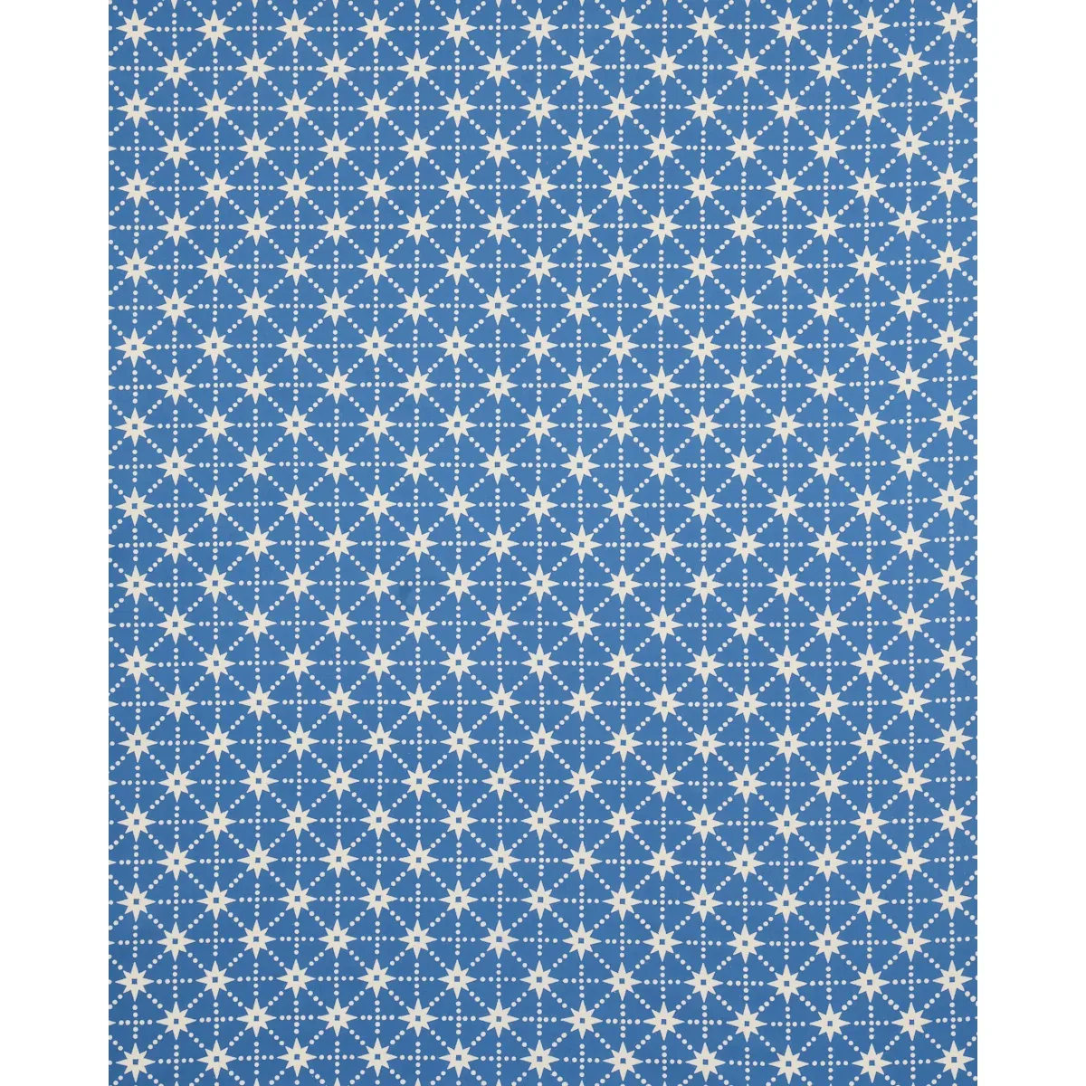 Stars Hand Block Print fabric BLUE color by Schumacher