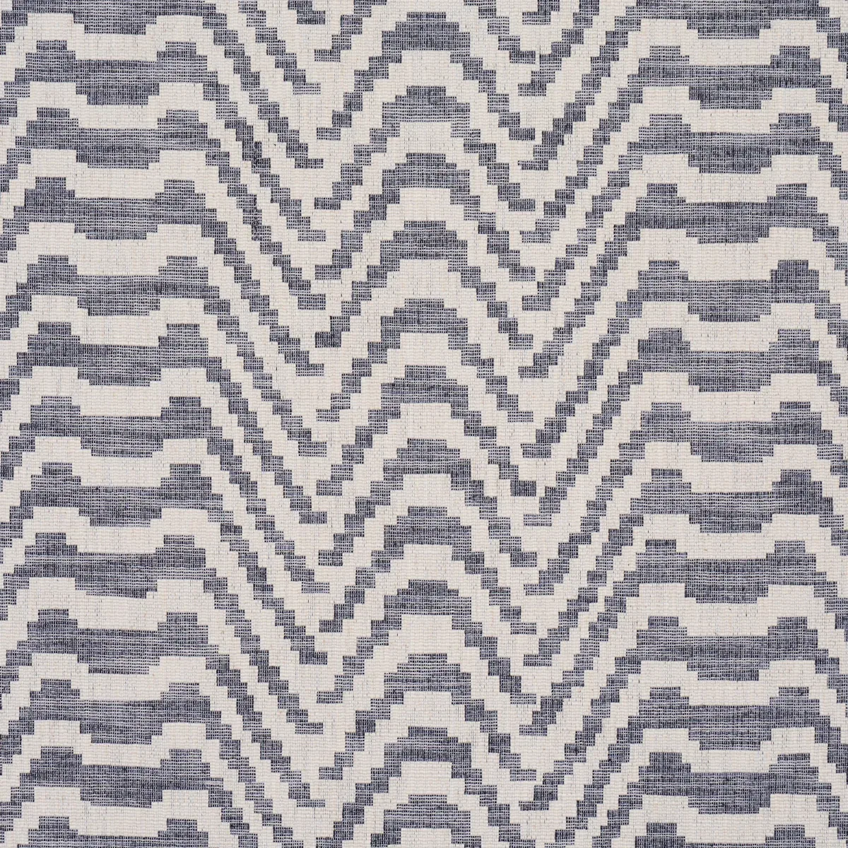 STEPPED CHEVRON Fabric – INDIGO | Schumacher | Wallpaper Twi STEPPED CHEVRON fabric INDIGO color by Schumacher