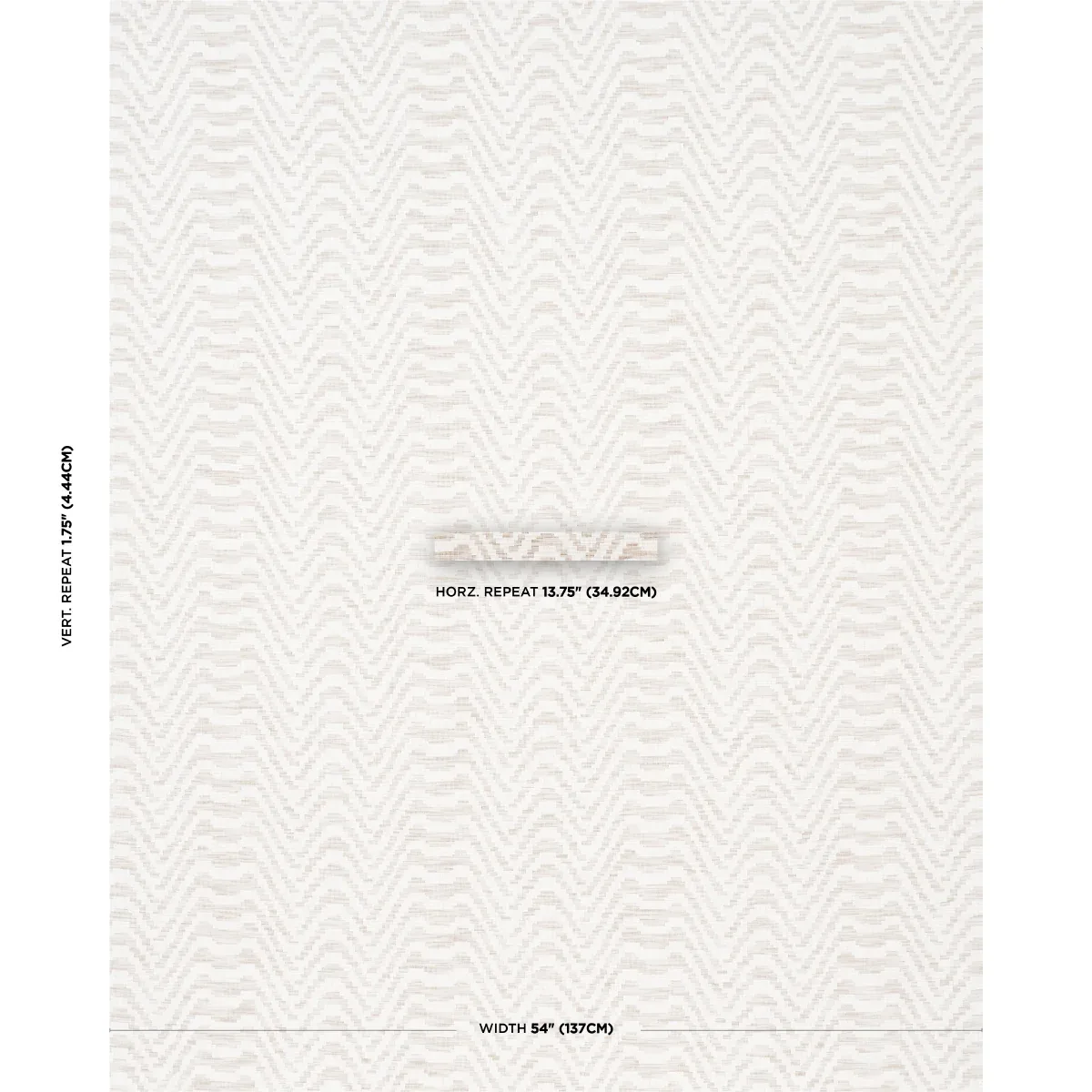 STEPPED CHEVRON fabric LINEN color by Schumacher