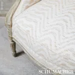 STEPPED CHEVRON fabric LINEN color by Schumacher
