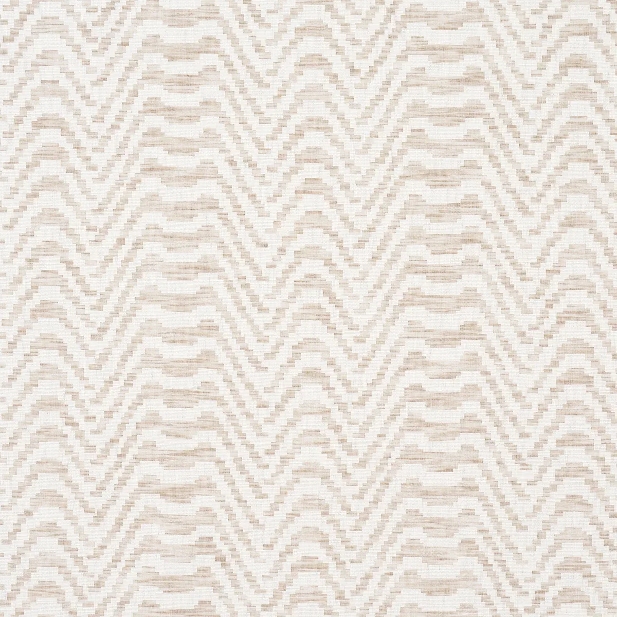 STEPPED CHEVRON fabric LINEN color by Schumacher