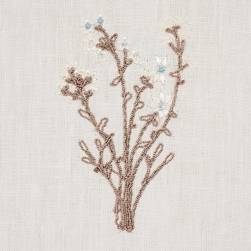 Stora Embroidery Fabric – IVORY | Schumacher | Wallpaper Twi Stora Embroidery fabric IVORY color by Schumacher