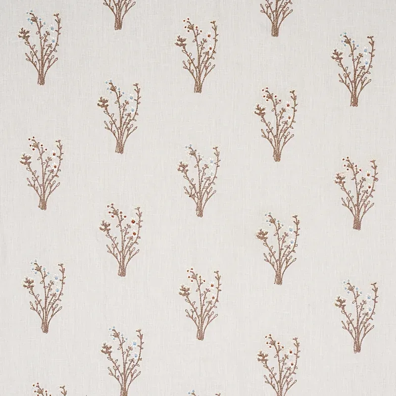 Stora Embroidery fabric IVORY color by Schumacher