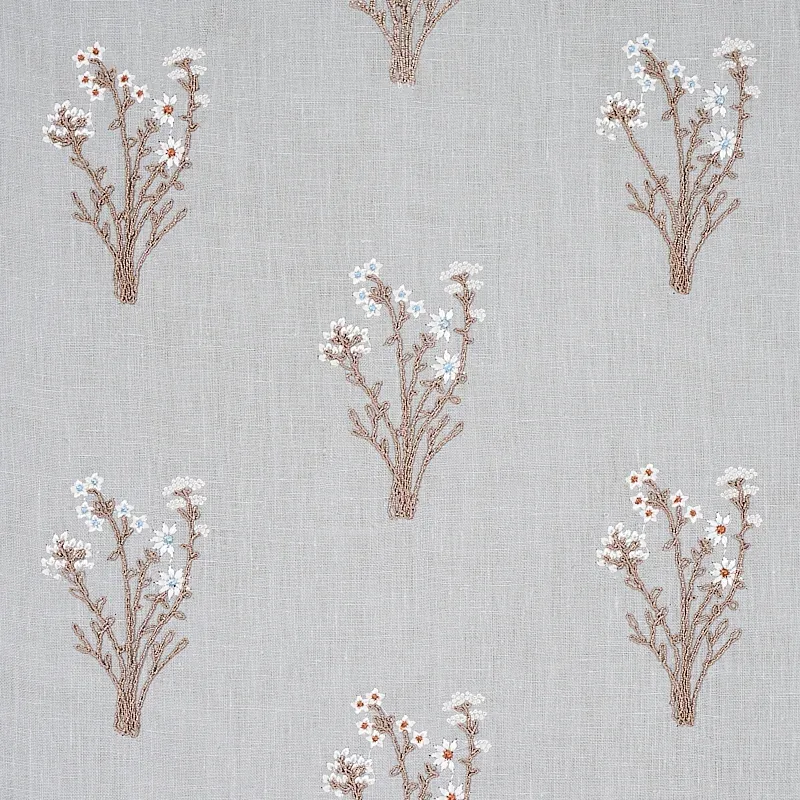 Stora Embroidery fabric MINERAL color by Schumacher