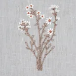 Stora Embroidery fabric MINERAL color by Schumacher
