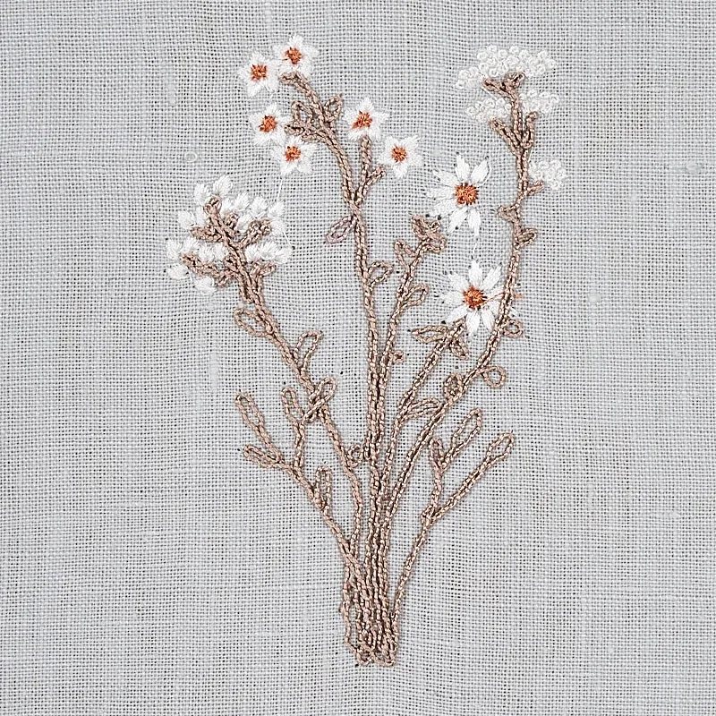 Stora Embroidery fabric MINERAL color by Schumacher