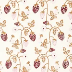 Strawberry Hand Block Print Fabric – COPPER | Schumacher | W Strawberry Hand Block Print fabric COPPER color by Schumacher