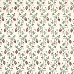 Strawberry Hand Block Print fabric GRASS color by Schumacher