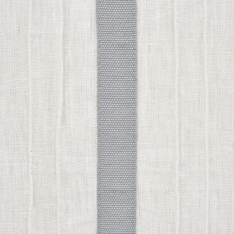 STRIPE APPLIQUÉ SHEER fabric GREY color by Schumacher