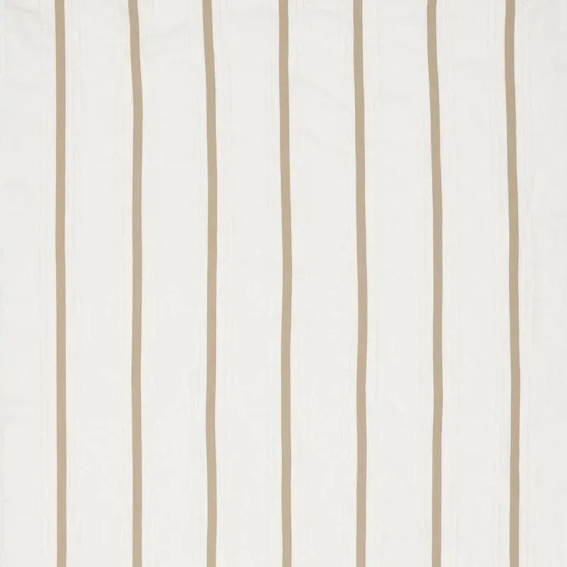 STRIPE APPLIQUÉ SHEER fabric TAN color by Schumacher
