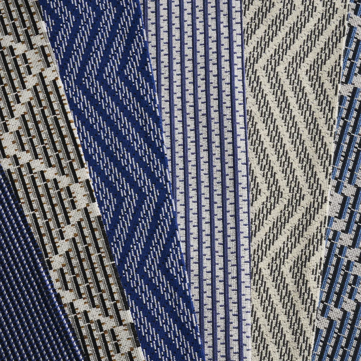 STRUKTUR ÉPINGLÉ Fabric – LAPIS | Schumacher | Wallpaper Twi STRUKTUR ÉPINGLÉ fabric LAPIS color by Schumacher