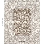 SUFFOLK DAMASK fabric BROWN color by Schumacher
