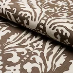SUFFOLK DAMASK fabric BROWN color by Schumacher