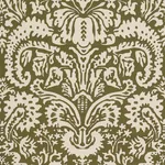 SUFFOLK DAMASK Fabric – OLIVE | Schumacher | Wallpaper Twins SUFFOLK DAMASK fabric OLIVE color by Schumacher