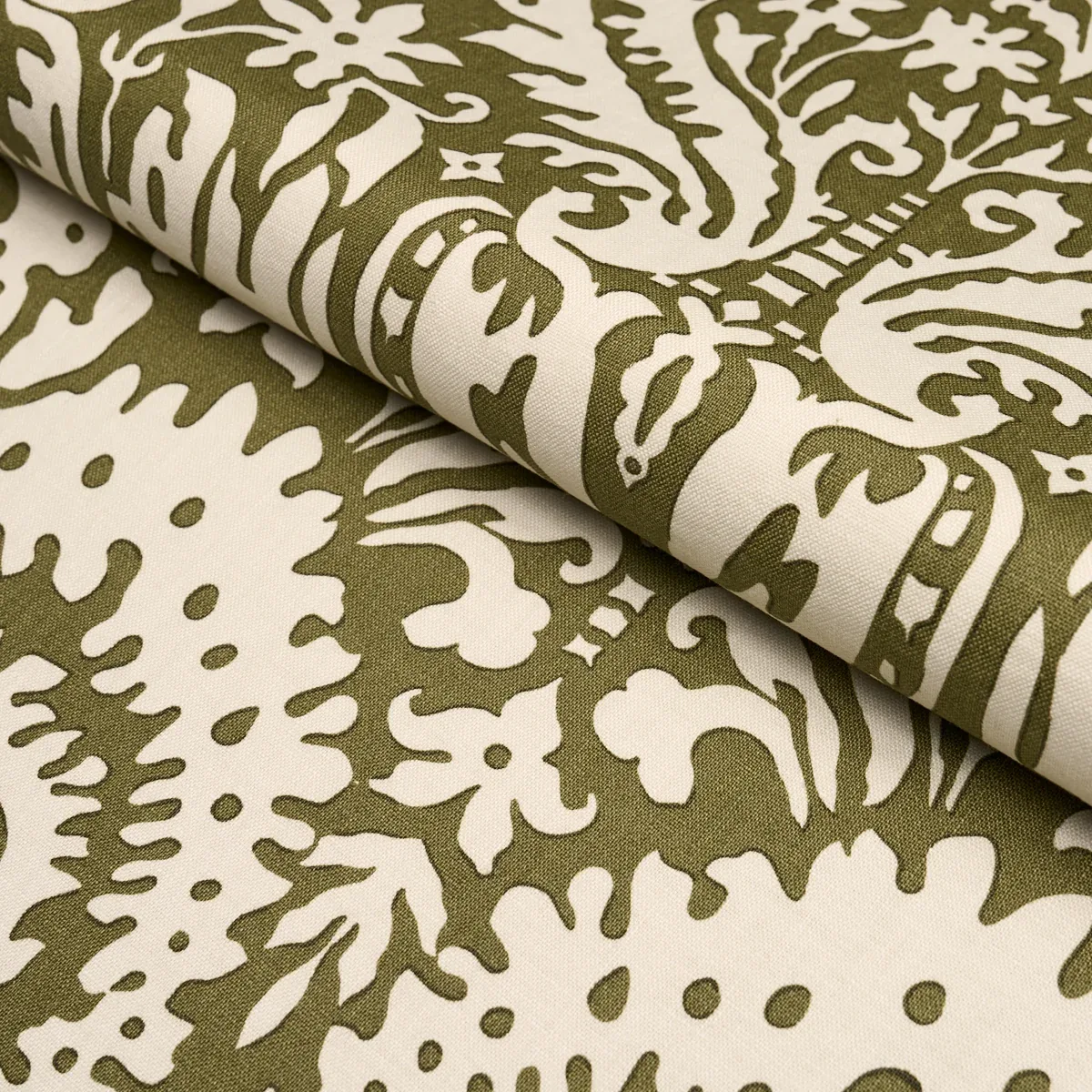 SUFFOLK DAMASK Fabric – OLIVE | Schumacher | Wallpaper Twins SUFFOLK DAMASK fabric OLIVE color by Schumacher