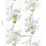 SUMMER HYDRANGEA fabric BLUE HYDRANGEA color by Schumacher
