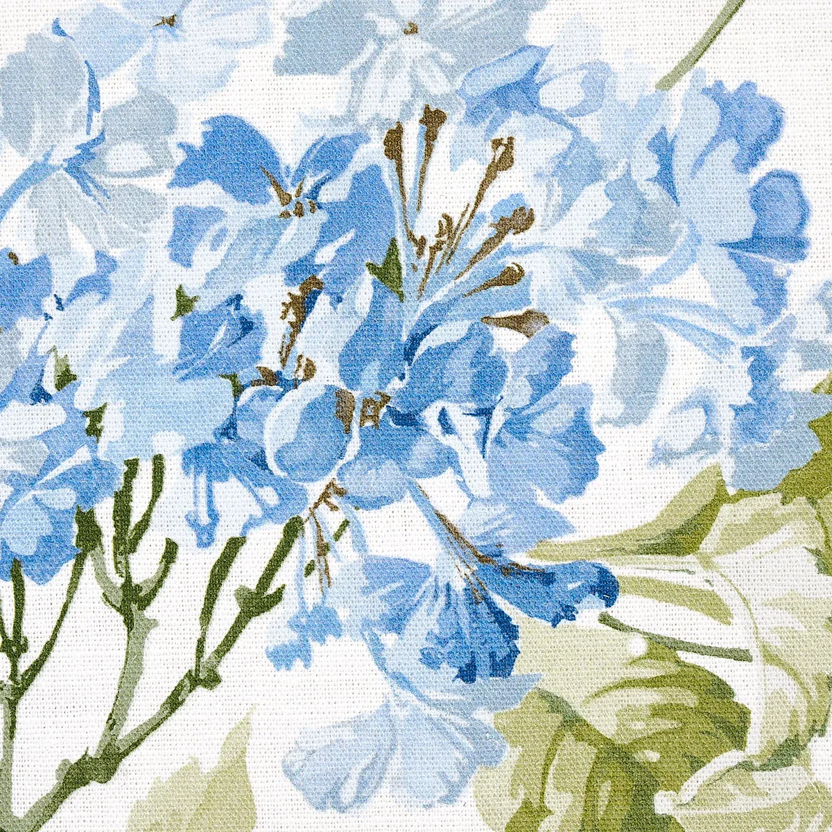 SUMMER HYDRANGEA fabric BLUE HYDRANGEA color by Schumacher